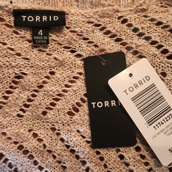 Torrid Tan Marl Knit Shrug Plus Size 4 - Picture 4 of 6